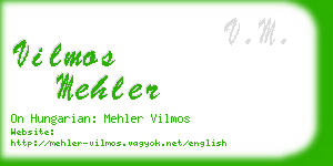 vilmos mehler business card